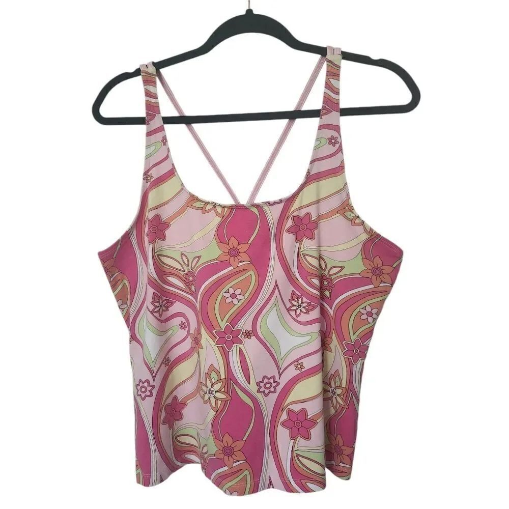 Jockey Womens Activewear Athletic Tank Compression Partial Lined Size XXL